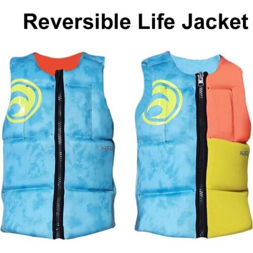 Womens Adult Neoprene Floating Life Jacket Detachable Buoyancy Fishing Vest Convenient Rescue Sea Sailing Canoeing Surfing Swim