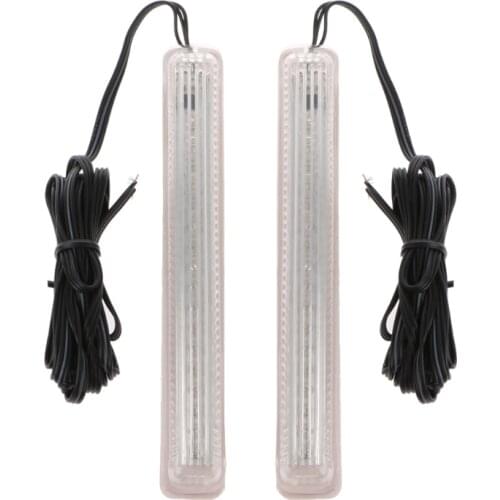 1 Pair 12V Car Auto 18 Yellow+Blue LED Side Door Mirror Soft Turn Signal Light Universal