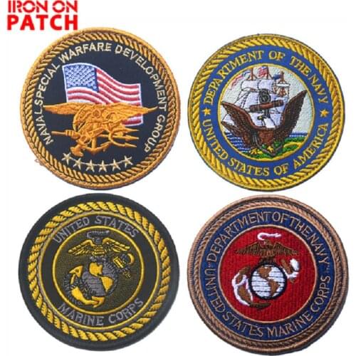1PC USMC Badges Embroidery Hook-loop PATCH For outdoor activities United States Marine Corps Military Patches DIY Tactical Army