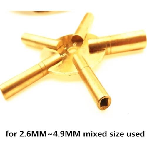 1PCS High quality wood clock key metal clock key wood clock tools floor clock grand father clock 2.6mm-4.9mm all size mixed -619