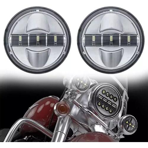 2pcs 4 1/2 LED Fog Passing Auxiliary Light For Harley LED Fog Lamp ,4.5 Inch Motorcycle Led Fog Light For Classic FLHR Road King