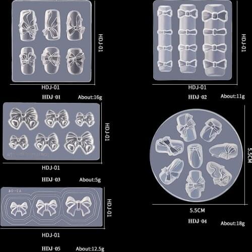 3D Filled Silicone Mold Nail Carving Stamping Stencils UV Gel Polish Manicure Mould DIY Tools Crystal Plate Nail Art Template