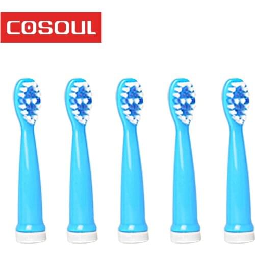 5 pcs Original COSOUL Electric Toothbrush Heads for Children toothbrush Replacement Heads Deeply Clean Whiten Oral Healthy Care