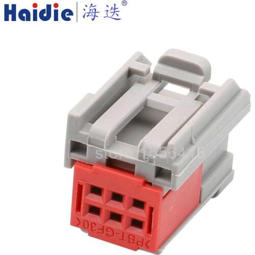Free shipping 2sets 6pin auto wiring cable plug harness connector plug 1-1411325-2