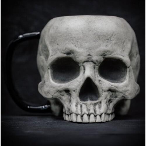 Skull Cup Resin Home Desktop Ornament Skeleton Skull Figurine Restaurant Bar Table Decor TS2 Halloween gift