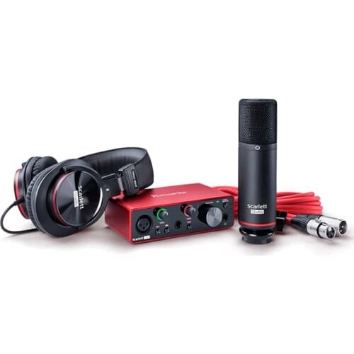 Focusrite Scarlett SOLO Studio Pack 3rd Gen HP60 Headphones CM25 Microphone MkIII USB Professional Audio Interface Sound card