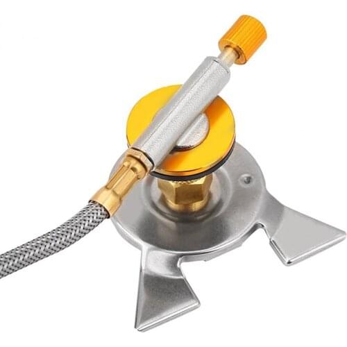 Hot Selling Silver Outdoor Gas Stove Camping Stove Long Flat Gas Tank Conversion Connector Outdoor Stoves Accessories