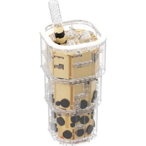 MOC DIY Creative pearl tea Coffee Small Cup Creative Build-on Brick Mug Cups Drinking Water Holder for Building Blocks