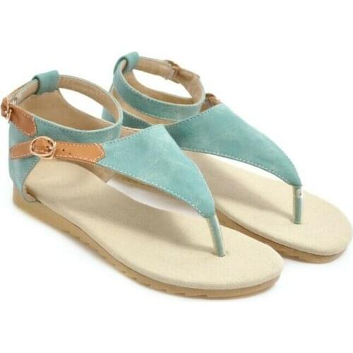 Summer Womens Flip Flops Comfort Flats Casual Sandals Suede Beach Holiday Shoes Flat Bottom Leisure