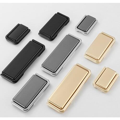 KK&FING Nordic Cabinet Door Drawer Concealed Buckle Handles Hidden Cupboard Door Handles Wardrobe Door Pulls Furniture Hardware