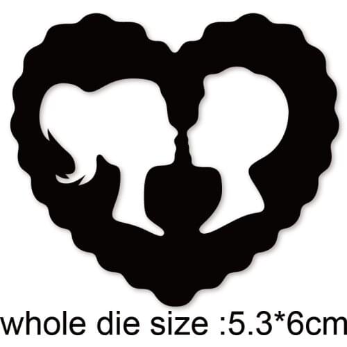 Metal cutting dies heart shape boy girl kiss cut die mold decoration Scrapbook paper craft knife mould blade punch stencils dies