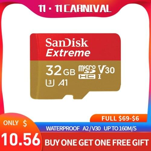 SanDisk micro sd Card Extreme Micro SD card 32GB 64GB 128GB 256GBhigh speed up to 160MB/S TF card for laptop table free shipping