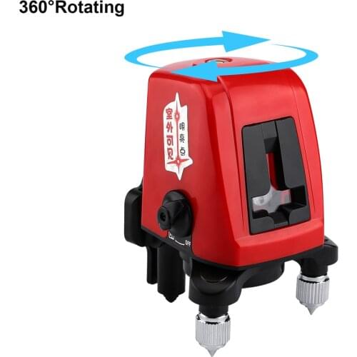 FC435 Mini Laser Level Portable Self-leveling Laser Level 360 2 Lines 1 Dot Horizonatal Vertical Red Line Laser Level Device