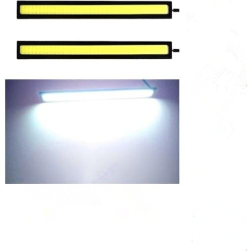 New 2PCS 6W 17cm COB Car Daytime Running Light Car DRL LED Strip Light External Light Car Waterproof White DRL Light