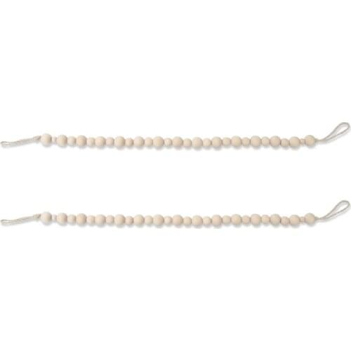 New Set of 2 Curtain Tie Backs, Natural Wood Drapery Tiebacks, Window Treatment, Farmhouse Garland, Boho Decor Accessories