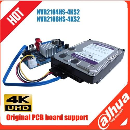 Mutil language Dahua pcb board for NVR NVR2108hs-4KS2 NVR2104hs-4KS2 4K H.265 Network Video Recorder