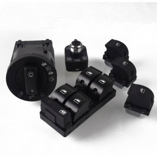 For Audi A4 B6 B7 RS4 for SEAT Exeo Window Panel Switche Master Electric Power button Headlight switch Rear view mirror switch