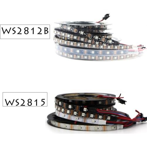 WS2812 WS2812B WS2815(ws2812b upgrade) pixel led strip light RGB Full Color Smart Individually Addressable Dual-Signal DC5V 12V
