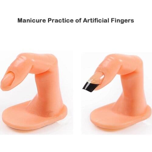 Nail Art Plastic UV Gel Finger Practicing Display False Tips Finger Hand Model Acrylic UV Gel Polish Nail Tool