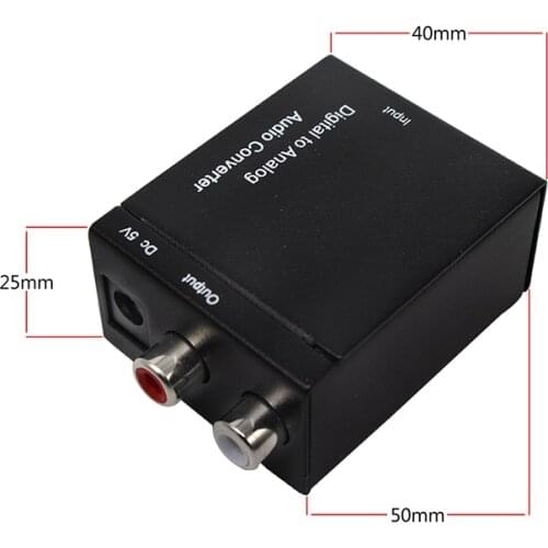 DAC Digital Decoder to Analog Audio Converter Box for TV Adapter Jack 2*RCA Amplifier