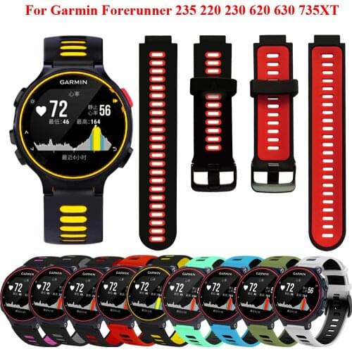 Watch Band Silicone Replacement Watchstrap For Garmin Forerunner 235 220 230 620 630 735 Bracelet Outdoor Sport Wristband Correa