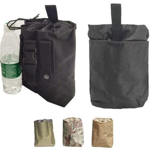 Foldable Magazine Dump Pouch EDC Military Hunting Bag Mag Drop Pouch Airsoft Pistol Ammo Accessories Pocket Molle Waist Pack