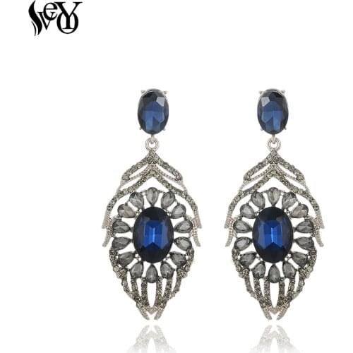 VEYO Retro Viking Drop Crystal Earrings for Women Vintage Earings Fashion Jewelry Pendientes Wholesale