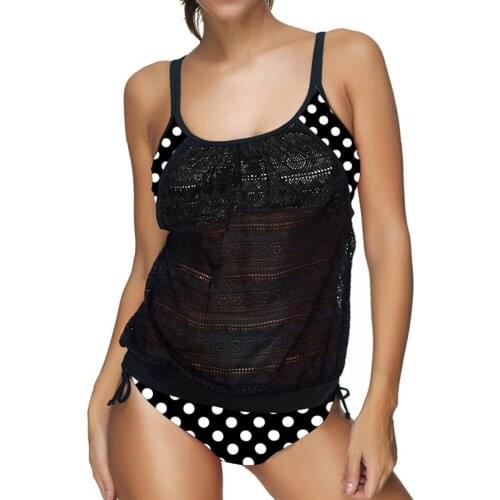 Women Retro Print Beack Suit Strap Sexy Bikini Swimwear Swimsuit Bandeau Thong Brazilian Biquini Bikini Set Bathing Suit New#W