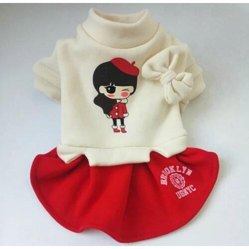 Puppy Winter Skirt Pet Cat Warm Wedding Clothes Dress For Small Breeds Dogs Yorkies Girl Costume Suit Chihuahua Pets Clothing