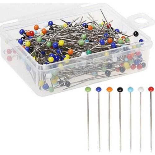 100set 250pcs Wedding Dressmaking Pins Fixed Corsage Florists Hand Sewing Accessories Tools Sewing Pin Dressmaker Head pins