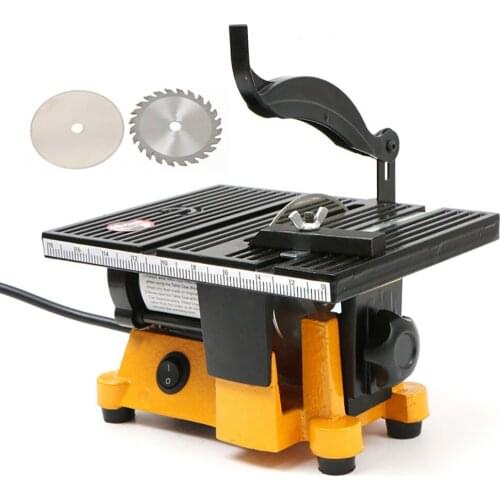 110V/220V Electric Multifunctional Mini Table Saw DIY Wood Steel Plate Glass Tile Cutter 100MM Blade 60W 4500RPM