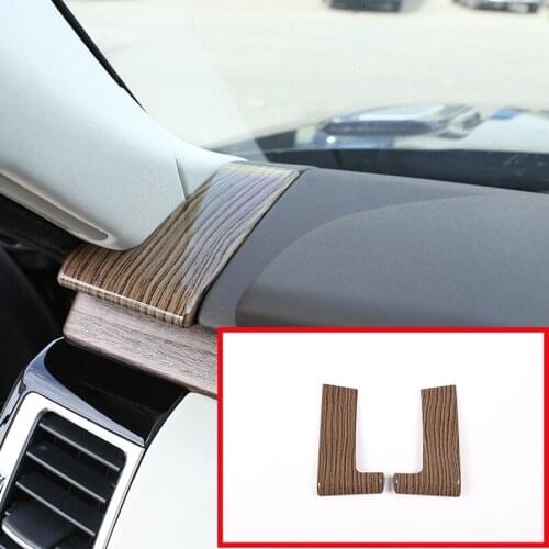 2 Pcs Sands Wood Grain For Land Rover Discovery 5 LR5 L462 2017 2018 Interior Dashboard Decoration Cover Trim Accessories