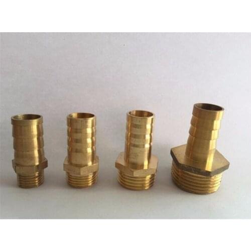 5pcs Tube I/D 16mm To 3/8" 1/2" Brass Male Barb Hose Air Hose Fittings Joiner Water Tube Connector