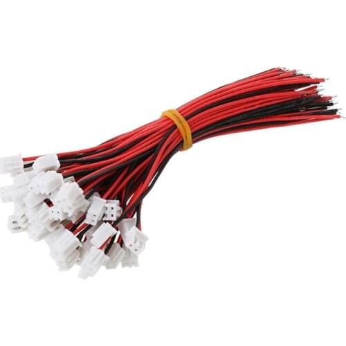 50 Sets JST XH 2.5-2 Pin Battery Connector Plug Female & Male with 120MM Wire BX0D