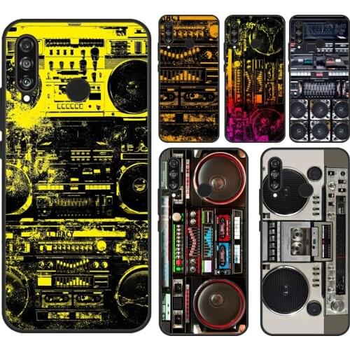 80s Retro Boombox Cassette Player Phone Case For Huawei P40 Lite P30 P20 Pro P Smart 2021 2019 Mate 10 20 Lite Back Cover