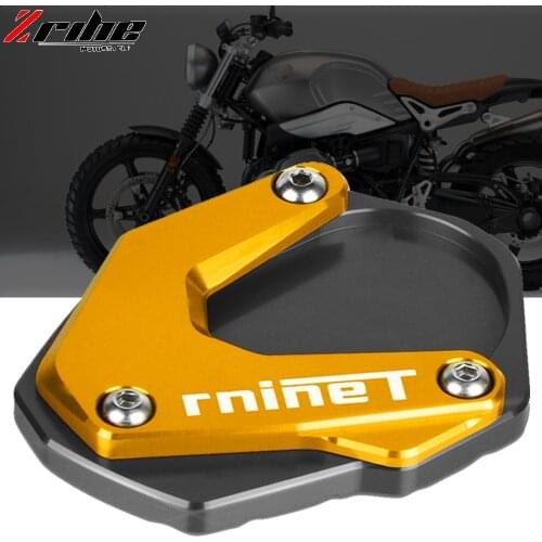 Aluminum Motorcycle Kickstand Foot Side Stand Extension Pad Support Plate For BMW R Nine T R nineT RnineT RNINET 2014 2015 2016