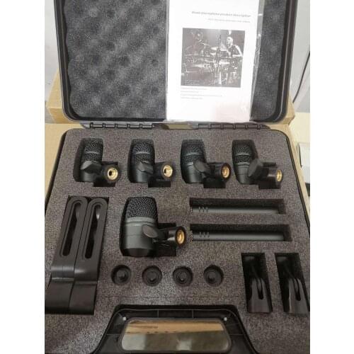 Bass Dynamic Kick Snare Tom-Toms 7 -Piece Wired Drum Kit Mic Instrument Condenser Microphone