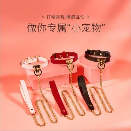 Bdsm Collar Leather And Iron Chain Link bdsm Slave Collars Women Bondage Sex Toys For Couples Adults Sex Restraints S0852