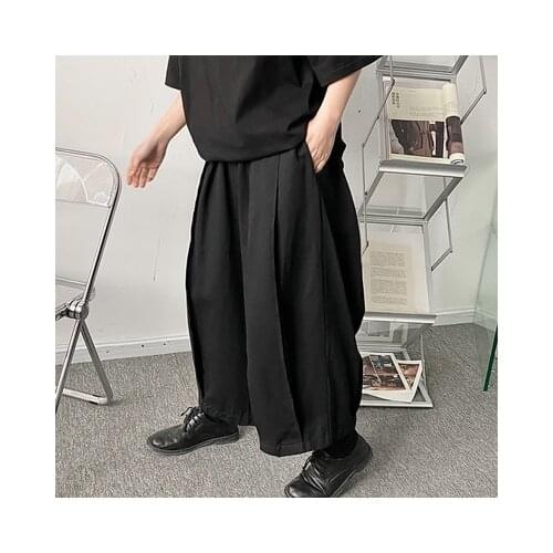 Spring and summer new dark department personality small casual pants men Harem pants hair stylist fashion mens eight-point pant