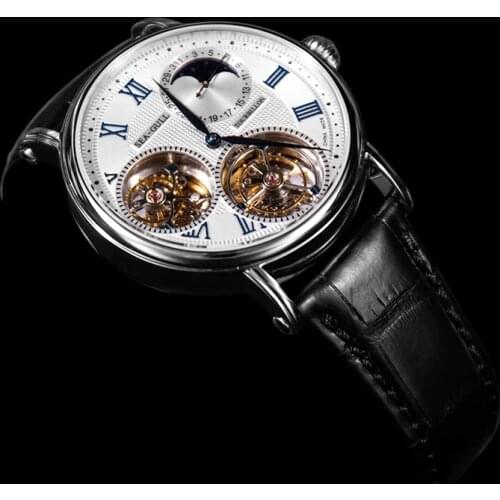 Seagull Mens Watch Luxury Manual Mechanical Watch Double Tourbillon Limited Edition Multifunctional Business Watch