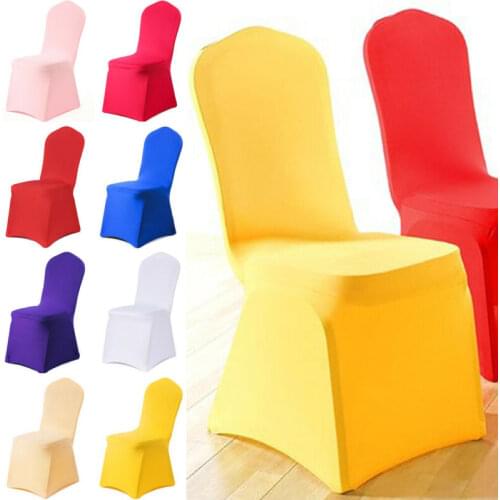 New Arrival Seat Covers Comfortable Wrinkle Resistant Spandex Chair Hood Removable Stretch Dining Room Banquet Chair Covers Home