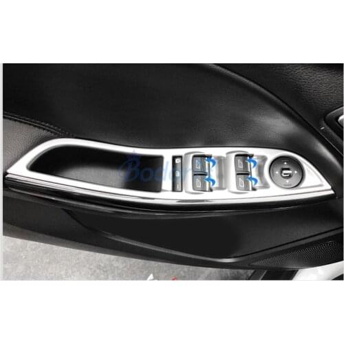 For Ford Focus 2019 2020 ST-Line Windows Glass Switch Panel FrameSticker Door Armrest Cover Chrome Auto Car Accessories