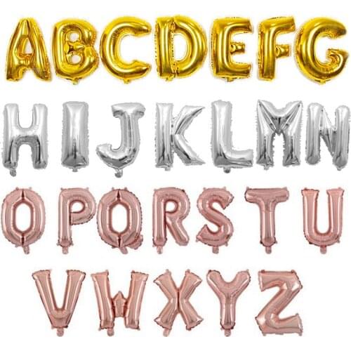 Home Garden Festive Event Ballons Party Decoration Happy Birthday Wedding Party Balloons Foil Letter Alphabet Balloon