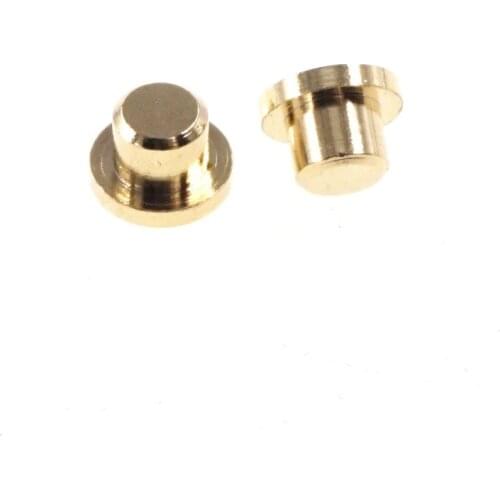 100pcs Target Contact for Spring Loaded Pogo Pin Flange Diameter 3.0 mm Height 2.0 mm Flat surface Circular Gold Plated