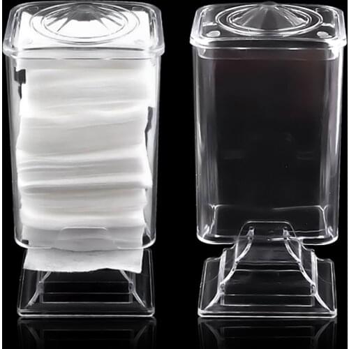 Container Storage Case Transparent make up nail styling tools Makeup Cotton Pad Box Nail Art Remover Paper Wipe Holder