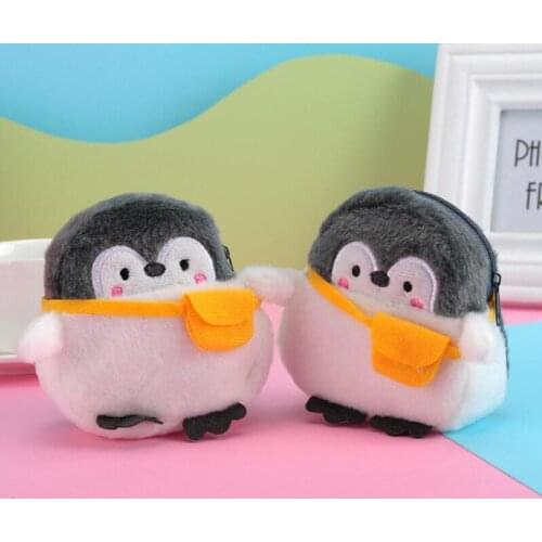 1 Pcs Cute Plush Coin Purse Money Bag Cartoon Animal Zipper Children Girl Card Holder Coin Wallet Mini Key Bag Christmas Gifts