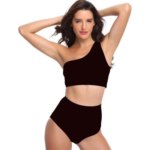 Summer Sexy High Waisted Womens Large Swimsuits Female Beach Bikini Push Up Swimwear Bikinis Set Swim Wear Bather Bathing Suit