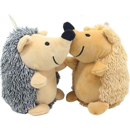 Cute Hedgehog Plush Dog Squeaky Sound Toy Funny Small/Large Dogs Interactive Bite Resistant Toys Puppy Pets Supplies
