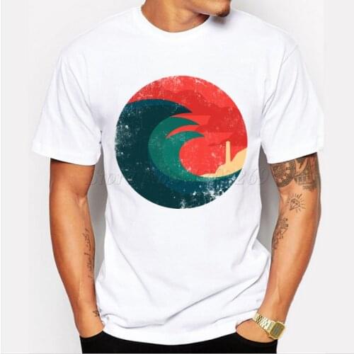 Asian Size Art design Wild Ocean men t shirt retro printed male tee shirts vintage style short sleeve casual novelty cool tops