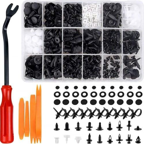Car Clips Sets Universal Plastic Nylon Bumper Fastener Push Pin Expansion Screw Replacement Kits Interior Accessories